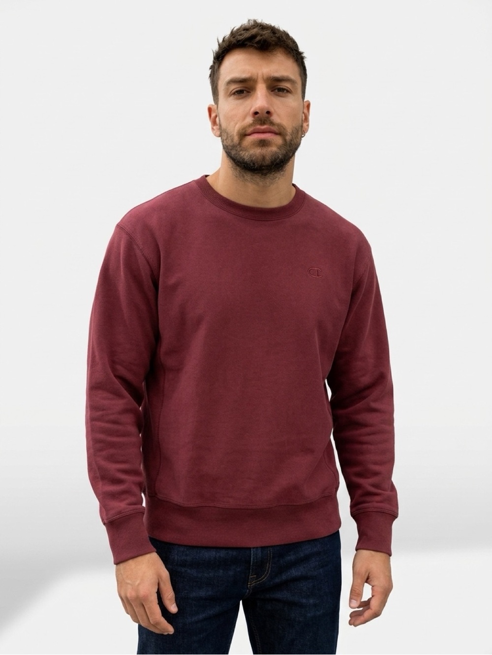 Champion Faded Burgundy Crewneck Sweatshirt Men’s XL Garment Dyed Washed Red